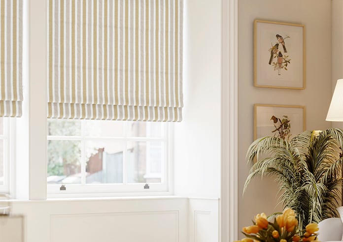Port Laurent Stripe, Harvest Gold - Roman Blind - Image 5
